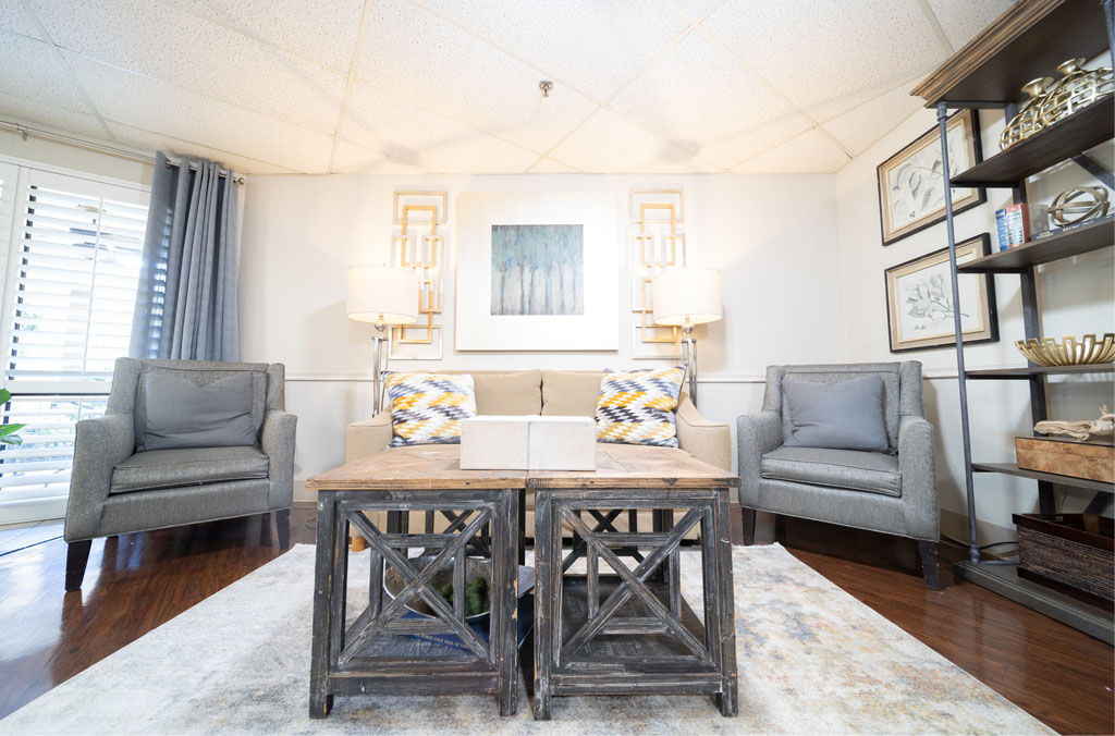 The interior of a common area at Beebe Retirement Center, a skilled nursing facility